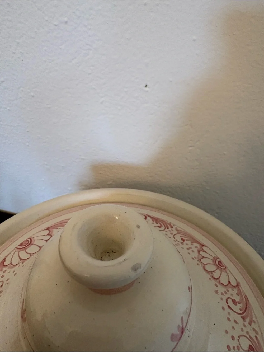 Vintage || Hand Painted Soup Tureen Lidded Floral Cream Pink Italy